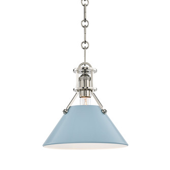 Painted No. 2 One Light Pendant in Polished Nickel (70|MDS351-PN/BB)