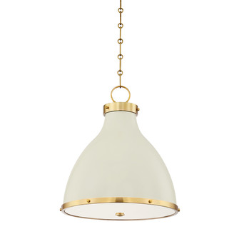 Painted No. 3 Two Light Pendant in Aged Brass (70|MDS361-AGB/OW)