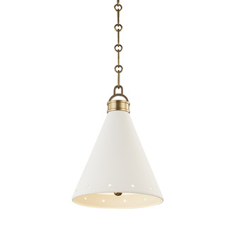 Plaster No.1 One Light Pendant in Aged Brass (70|MDS400-AGB/WP)