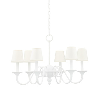 Windsor Six Light Chandelier in White Plaster (70|MDS432-WP)