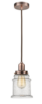 Whitney One Light Mini Pendant in Antique Copper (405|100AC-10BR-0H-AC-G184)