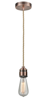 Winchester One Light Mini Pendant in Antique Copper (405|100AC-10RE-2AC)