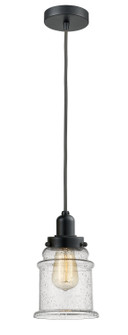 Whitney One Light Mini Pendant in Matte Black (405|100BK-10GY-0H-BK-G184)