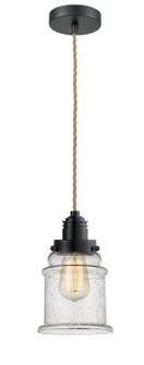 Winchester One Light Mini Pendant in Matte Black (405|100BK-10RE-2H-BK-G184)