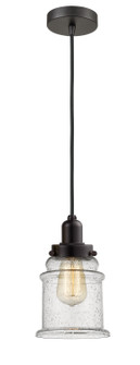 Whitney One Light Mini Pendant in Oil Rubbed Bronze (405|100OB-10BK-0H-OB-G184)