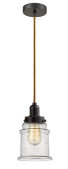 Whitney One Light Mini Pendant in Oil Rubbed Bronze (405|100OB-10CR-0H-OB-G184)