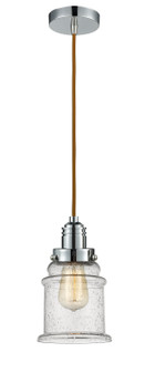 Winchester One Light Mini Pendant in Polished Chrome (405|100PC-10CR-2H-PC-G184)