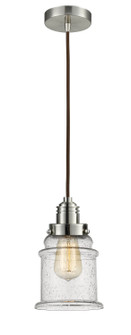 Winchester One Light Mini Pendant in Satin Nickel (405|100SN-10BR-2H-SN-G184)