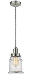 Whitney One Light Mini Pendant in Satin Nickel (405|100SN-10BW-0H-SN-G184)