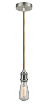Edison One Light Mini Pendant in Satin Nickel (405|100SN-10CR-1SN)