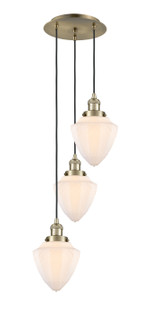 Franklin Restoration Three Light Pendant in Antique Brass (405|113F-3P-AB-G661-7)