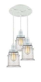 Whitney Three Light Pendant in White (405|113W-10W-0HW-G184)