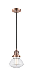 Franklin Restoration One Light Mini Pendant in Antique Copper (405|201C-AC-G322)