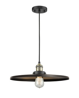 Franklin Restoration One Light Mini Pendant in Black Antique Brass (405|201C-BAB-MFR-BK-16)