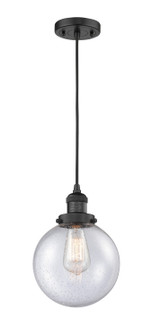 Franklin Restoration LED Mini Pendant in Matte Black (405|201C-BK-G204-8-LED)