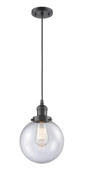 Franklin Restoration One Light Mini Pendant in Oil Rubbed Bronze (405|201C-OB-G204-8)