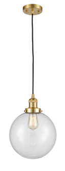 Franklin Restoration LED Mini Pendant in Satin Gold (405|201C-SG-G202-10-LED)