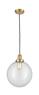 Franklin Restoration One Light Mini Pendant in Satin Gold (405|201C-SG-G202-12) Franklin Restoration One Light Mini Pendant in Satin Gold (405|201C-SG-G202-12)