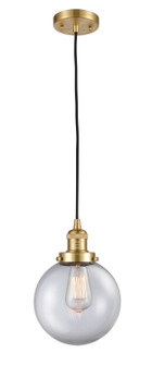 Franklin Restoration One Light Mini Pendant in Satin Gold (405|201C-SG-G202-8)