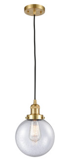 Franklin Restoration One Light Mini Pendant in Satin Gold (405|201C-SG-G204-8)