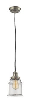 Franklin Restoration One Light Mini Pendant in Brushed Satin Nickel (405|201C-SN-G182)
