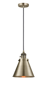 Franklin Restoration One Light Mini Pendant in Antique Brass (405|201CSW-AB-M13-AB)