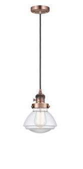 Franklin Restoration One Light Mini Pendant in Antique Copper (405|201CSW-AC-G322)