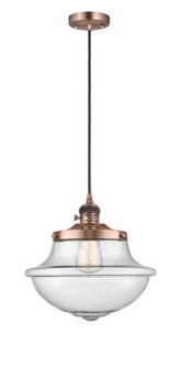 Franklin Restoration LED Mini Pendant in Antique Copper (405|201CSW-AC-G544-LED)