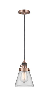 Franklin Restoration One Light Mini Pendant in Antique Copper (405|201CSW-AC-G62)