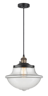 Franklin Restoration One Light Mini Pendant in Black Antique Brass (405|201CSW-BAB-G542)