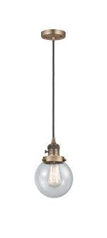 Franklin Restoration LED Mini Pendant in Brushed Brass (405|201CSW-BB-G204-6-LED)