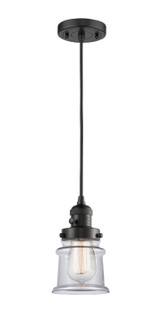 Franklin Restoration One Light Mini Pendant in Matte Black (405|201CSW-BK-G182S)