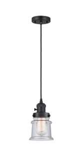 Franklin Restoration One Light Mini Pendant in Matte Black (405|201CSW-BK-G184S)