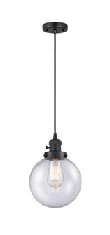 Franklin Restoration One Light Mini Pendant in Matte Black (405|201CSW-BK-G204-8)