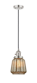 Franklin Restoration One Light Mini Pendant in Polished Nickel (405|201CSW-PN-G146)