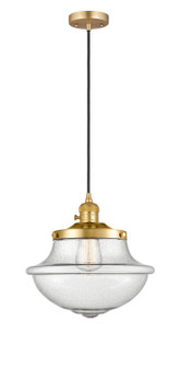 Franklin Restoration One Light Mini Pendant in Satin Gold (405|201CSW-SG-G544)