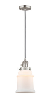 Franklin Restoration One Light Mini Pendant in Brushed Satin Nickel (405|201CSW-SN-G181)