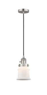 Franklin Restoration One Light Mini Pendant in Brushed Satin Nickel (405|201CSW-SN-G181S)