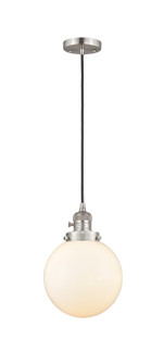 Franklin Restoration One Light Mini Pendant in Brushed Satin Nickel (405|201CSW-SN-G201-8)