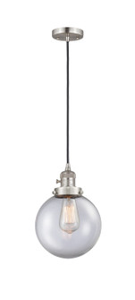 Franklin Restoration One Light Mini Pendant in Brushed Satin Nickel (405|201CSW-SN-G202-8)