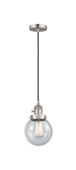 Franklin Restoration LED Mini Pendant in Brushed Satin Nickel (405|201CSW-SN-G204-6-LED)