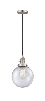 Franklin Restoration One Light Mini Pendant in Brushed Satin Nickel (405|201CSW-SN-G204-8)