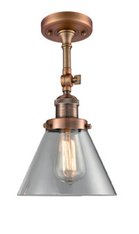 Franklin Restoration One Light Semi-Flush Mount in Antique Copper (405|201F-AC-G42)