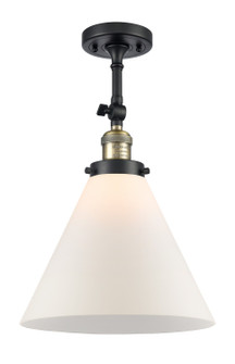 Franklin Restoration One Light Semi-Flush Mount in Black Antique Brass (405|201F-BAB-G41-L)