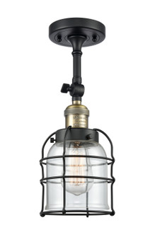 Franklin Restoration One Light Semi-Flush Mount in Black Antique Brass (405|201F-BAB-G52-CE)