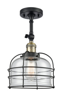 Franklin Restoration One Light Semi-Flush Mount in Black Antique Brass (405|201F-BAB-G72-CE)