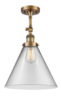 Franklin Restoration One Light Semi-Flush Mount in Brushed Brass (405|201F-BB-G42-L)