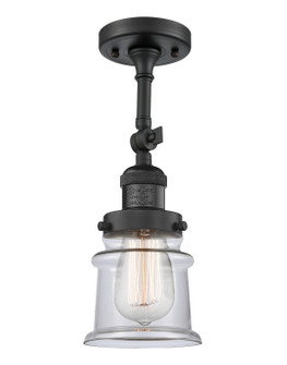 Franklin Restoration One Light Semi-Flush Mount in Matte Black (405|201F-BK-G182S)