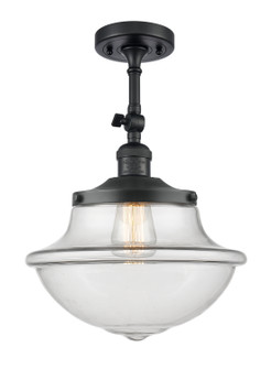 Franklin Restoration One Light Semi-Flush Mount in Matte Black (405|201F-BK-G542)
