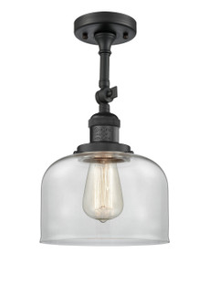 Franklin Restoration One Light Semi-Flush Mount in Matte Black (405|201F-BK-G72)
